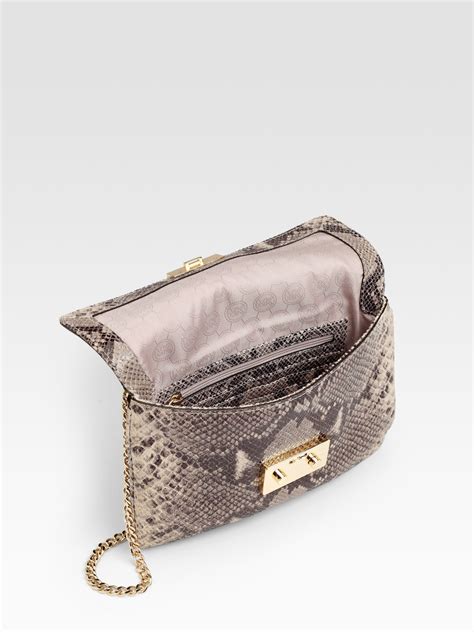 Michael Kors python clutch